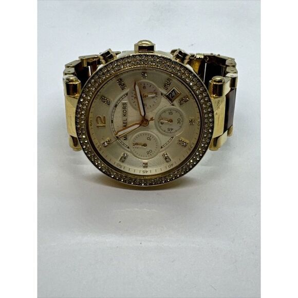 Michael Kors Parker MK5688 Women's Gold Tortoise Analog Dial Quartz Watch JNA432 - Picture 5 of 11